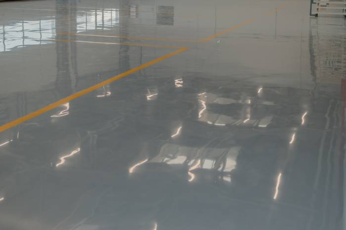 Polished floor detail